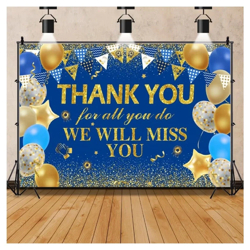 Thank You for All You Do Backdrop, 7 x 5,Thanks Party Background Retirement
